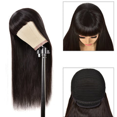 Headgear Upside Down Qi Bangs Real Human Hair