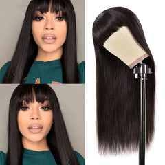Headgear Upside Down Qi Bangs Real Human Hair