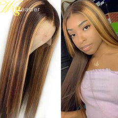 Pre-plucked Human Hair Lace Front Wig Highlight Straight 180% 13x6 Lace Frontal Wigs Curly Lace Frontal Wigs Swiss Lace