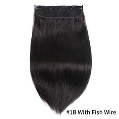 100g 120g  European Hair Machine Made Remy Clip In One Piece Human Hair Extensions with Adjustable Fish wire