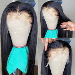 30 Inch Straight Lace Front Wig Transparent Lace Frontal Wigs Bone Straight Lace Front Human Hair Wigs T Part Lace Closure Wigs