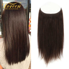 100g 120g  European Hair Machine Made Remy Clip In One Piece Human Hair Extensions with Adjustable Fish wire