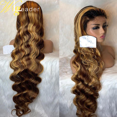 Pre-plucked Human Hair Lace Front Wig Highlight Straight 180% 13x6 Lace Frontal Wigs Curly Lace Frontal Wigs Swiss Lace