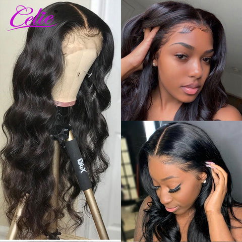 Celie 5x5 6x6 HD Lace Closure Wig Transparent Lace Wigs For Women Body Wave Lace Front Human Hair Wigs HD Lace Frontal Wig