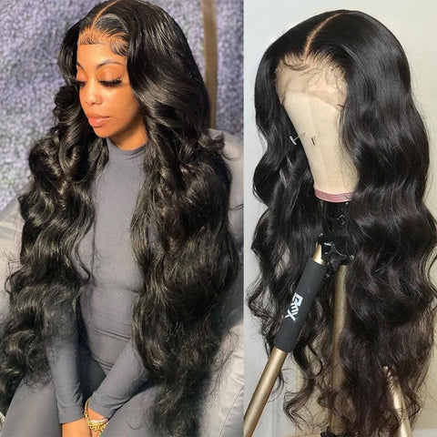 Body Wave Lace Front Wig Human Hair Brazilian Pre Plucked Loose Deep Wig