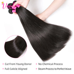 Straight Hair Brazilian Straight Human Hair Weave Bundles Natural Black 1/3/4 pcs/lot 100% Human Hair Bundles Remy Hair
