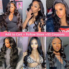 30 Inch Body Wave Lace Front Wig 13x4 Lace Frontal Human Hair Wigs for Black Women Brazilian Pre-plucked HD Loose Deep Wave Wigs