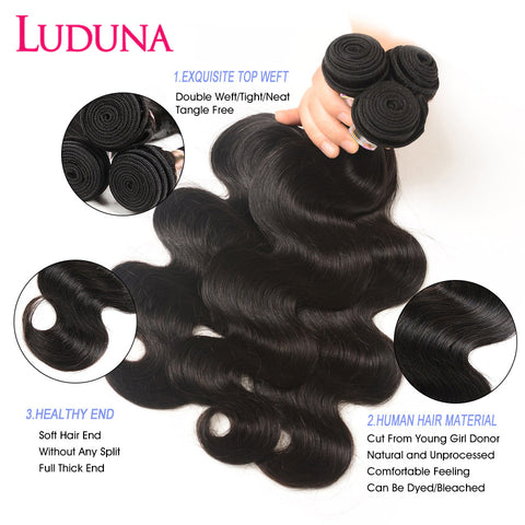 Body Wave Bundles With Closure Brazilian Hair Bundles With Closure Human Hair Closure With Bundle Remy Hair Extension
