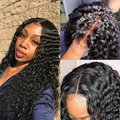 Loose Deep Wave Frontal Wig Hd Front Human Hair 40 Inch Water Wave Lace Front Wig Full Wet And Wavy Curly Wig