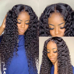 Loose Deep Wave Frontal Wig Hd Front Human Hair 40 Inch Water Wave Lace Front Wig Full Wet And Wavy Curly Wig