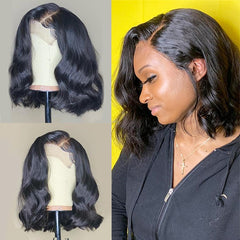 13x4 Lace Frontal Human Hair Wigs Cute Body Wave 100% Brazilian Hair Wigs 4x4 Lace Closure Bob Short Wigs