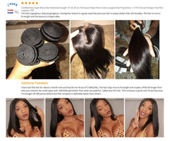 36 38 40 inch Long Straight Bundles With Closure Human Hair Brazilian Hair Weave Straight Extension With 5x5x1 Closure