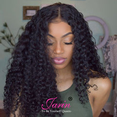 Deep Wave HD Transparent 13x4 Lace Frontal Wigs Human Hair 250% Density Lace Front Wig Pre Plucked Bleached Knots Wigs Remy