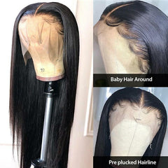 Bone Straight 13x4 Lace Front Human Hair Wigs 28 30 32 inch 13x6 HD Lace Frontal Wig Full Brazilian Closure Wigs