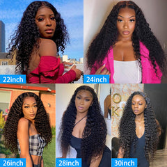 Deep Wave Frontal Wig Curly Human Hair Wig 34 Inch Full Lace Human Hair Wigs For Women Human Hair Hd Water Wave Lace Front Wig