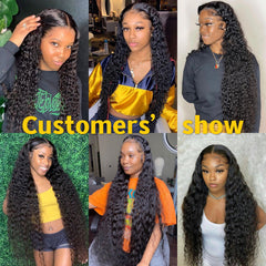 Curly Human Hair Wig Hd Full Lace Front Human Hair 13x4 Lace Frontal Brazilian Water Deep Wave 28 30 Inch