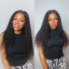 Curly Human Hair Wig Hd Full Lace Front Human Hair 13x4 Lace Frontal Brazilian Water Deep Wave 28 30 Inch