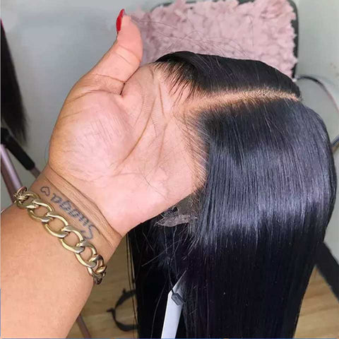 30 Inch Straight Lace Front Wig Transparent Lace Frontal Wigs Bone Straight Lace Front Human Hair Wigs T Part Lace Closure Wigs