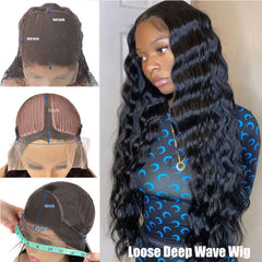 Water Wave Lace Wigs Transparent 13x4 Lace Front Wig Brazilian Water Wave Curly Human Hair Lace Wigs HD T Part Lace Front Wig