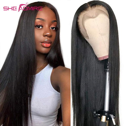 Straight Lace Front Wig 13X6 HD Lace Frontal Human Hair Wig For Women 40 Inch Brazilian Remy Pre Plucked 4X4 5X5 6X6 Closure Wig