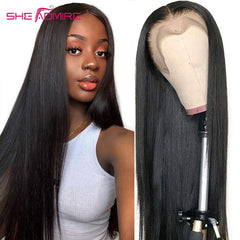 Straight Lace Front Wig 13X6 HD Lace Frontal Human Hair Wig For Women 40 Inch Brazilian Remy Pre Plucked 4X4 5X5 6X6 Closure Wig