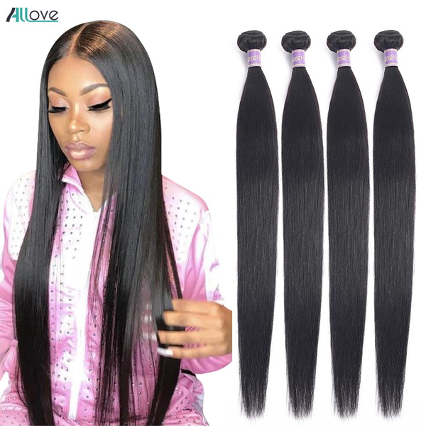 Straight Hair Bundles Bone Straight Human Hair Bundles 30 inch Remy Hair Bundles Brazilian Weave Human Hair Extensions