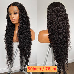 Deep Wave Frontal Wig 30 40 Inch Curly Human Hair Wigs Full Hd Wet And Wavy Loose Water Wave Lace Front Wig