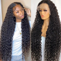 Deep Wave Frontal Wig 30 40 Inch Curly Human Hair Wigs Full Hd Wet And Wavy Loose Water Wave Lace Front Wig