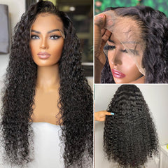 Deep Wave Frontal Wig 30 40 Inch Curly Human Hair Wigs Full Hd Wet And Wavy Loose Water Wave Lace Front Wig