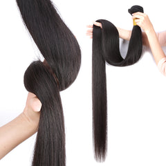 Straight 28 30 32 40 Inch Remy Brazilian Hair Weave Human Hair Bundles Natural Color 100% Human Hair Extension