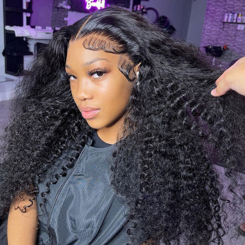 Curly Human Hair Wig 30 34 Inch Hd Transparent Loose Deep Wave Frontal Wig Water Wave Lace Front Wig Human Hair Wigs For Women