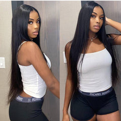 13x6x2 Bone Straight Lace Front Human Hair Wigs For Women Pre Plucked 30 Inch T Part Hd Lace Frontal wig Transparent Brazilian