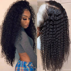 Curly Wig 13x4 Lace Front Wig Deep Kinky Curly Human Hair Wigs Brazilian HD Transparent Lace Frontal Wigs