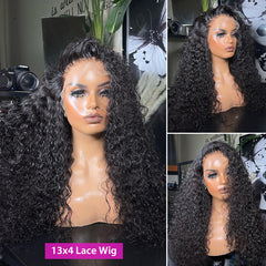 Curly Wig 13x4 Lace Front Wig Deep Kinky Curly Human Hair Wigs Brazilian HD Transparent Lace Frontal Wigs