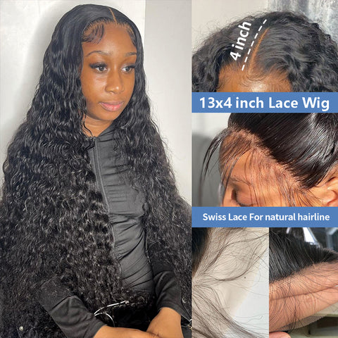 Curly Wig 13x4 Lace Front Wig Deep Kinky Curly Human Hair Wigs Brazilian HD Transparent Lace Frontal Wigs