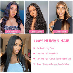 13x6 Hd Lace Frontal Wig 360 Hd Full Lace Wig Human Hair Wigs For Women Pre Plucked With Baby Hair 13x4 Straight Lace Front Wig