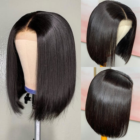 Short Straight Bob Wig Brazilian Cheap Human Hair Wigs For Women 5x1 13x4 Lace Frontal Wig Remy Human Wigs PrePlucked Hairline