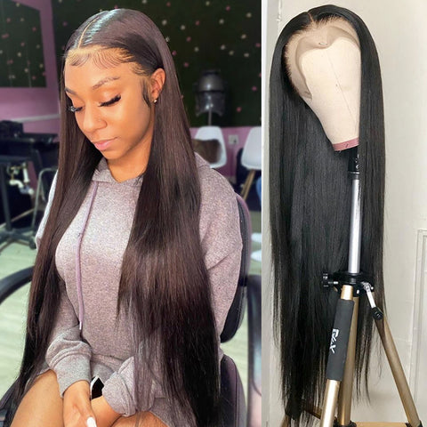 Bone Straight 13x4 Lace Front Human Hair Wigs 28 30 32 inch 13x6 HD Lace Frontal Wig Full Brazilian Closure Wigs