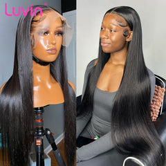 30 40 Inch Bone Straight 13x6 Lace Front Human Hair Wigs 4x4 Closure Pre-Plucked Brazilian 13x4 Frontal Wig