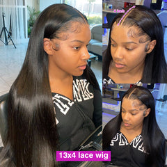 30 40 Inch Bone Straight 13x6 Lace Front Human Hair Wigs 4x4 Closure Pre-Plucked Brazilian 13x4 Frontal Wig