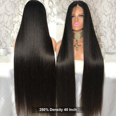 30 40 Inch Bone Straight 13x6 Lace Front Human Hair Wigs 4x4 Closure Pre-Plucked Brazilian 13x4 Frontal Wig